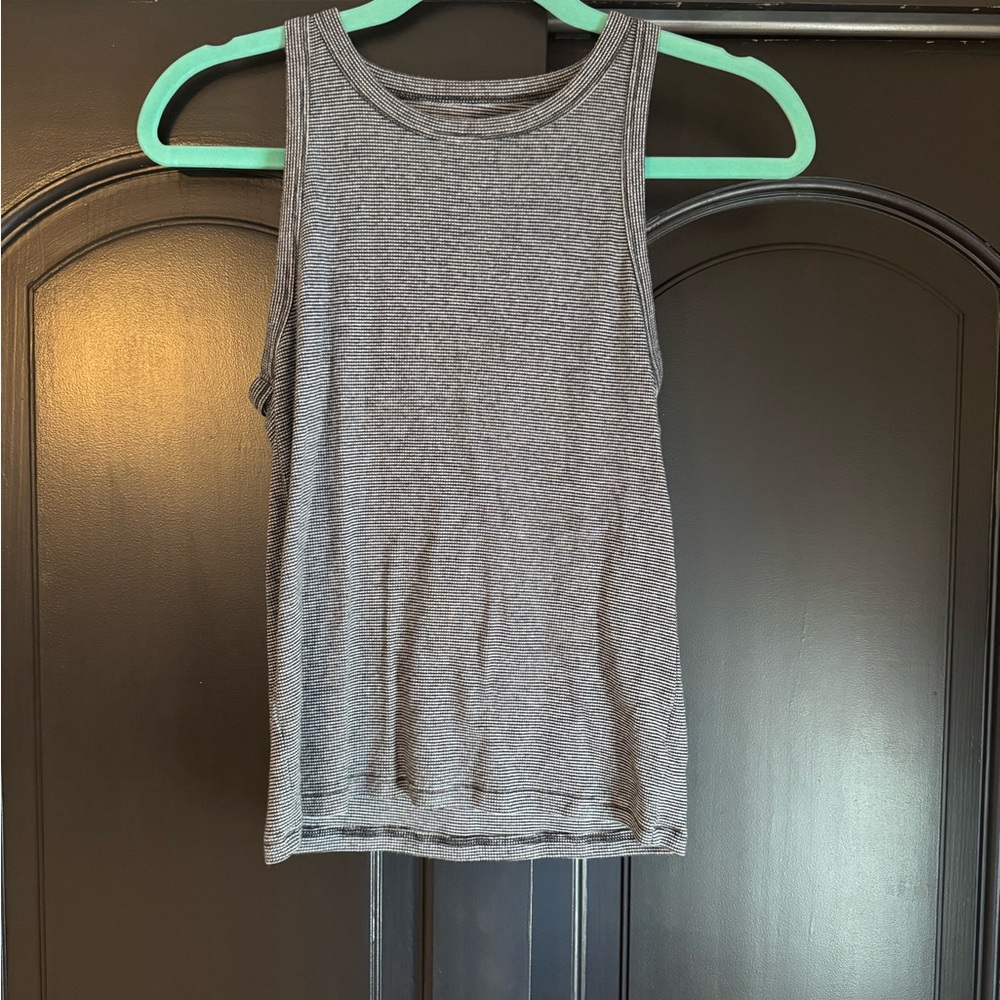 Black Stripes Sleeveless Women's Top